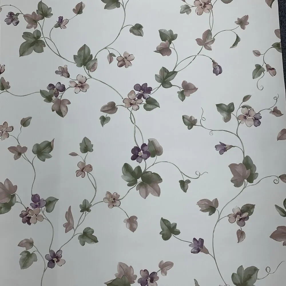 Waverly Wallpaper Vintage Floral 3 Rolls Early 2000s Botanical 20.5 x 11 yds.